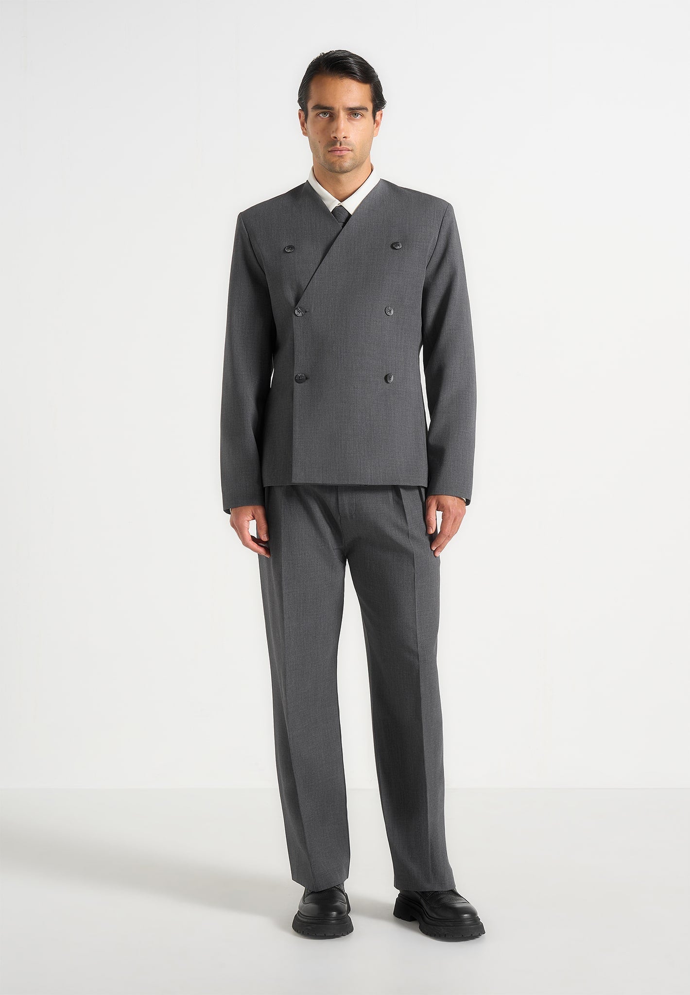 Timéo - Tailored Kimono Blazer - Grey