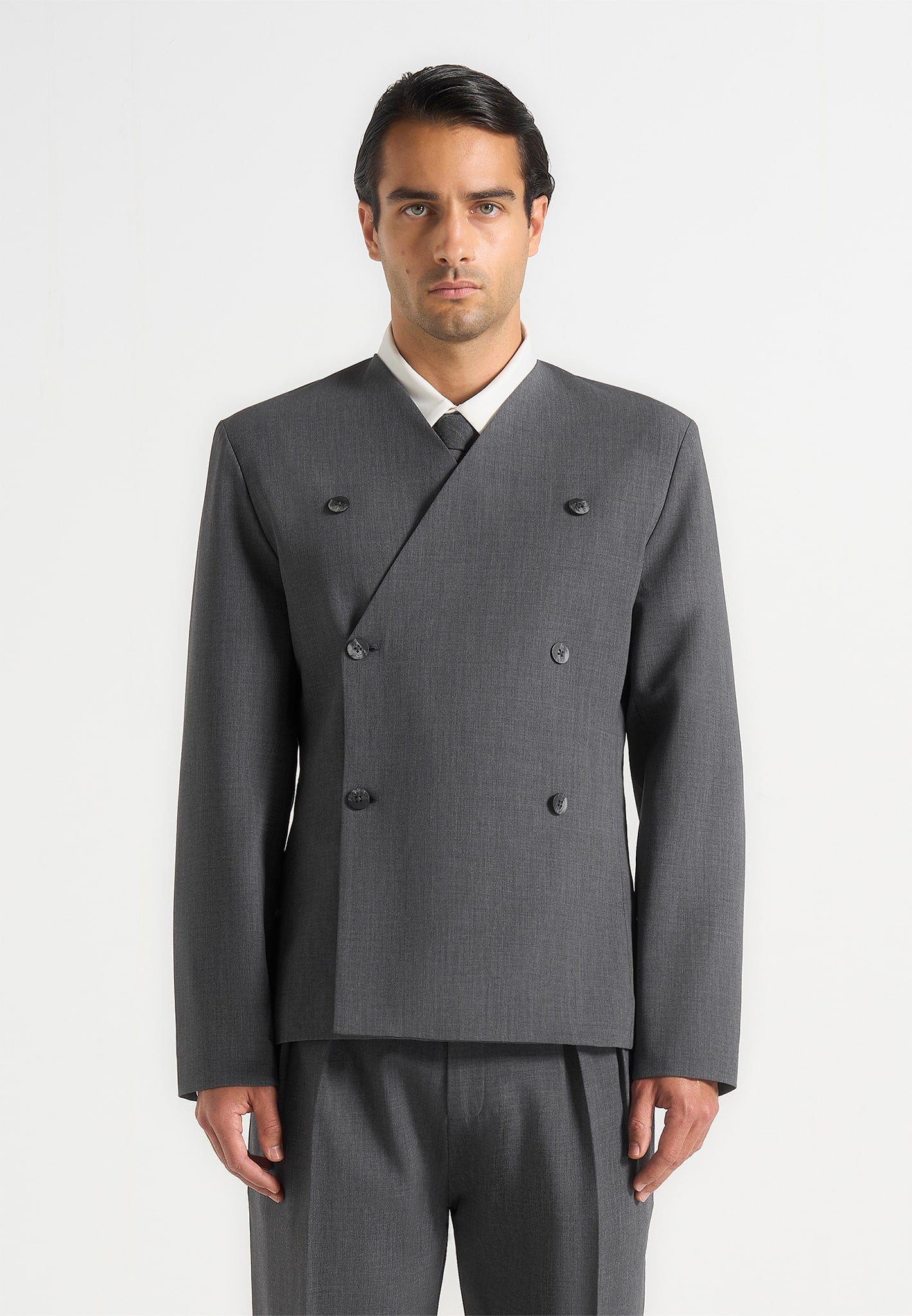 Timéo - Tailored Kimono Blazer - Grey