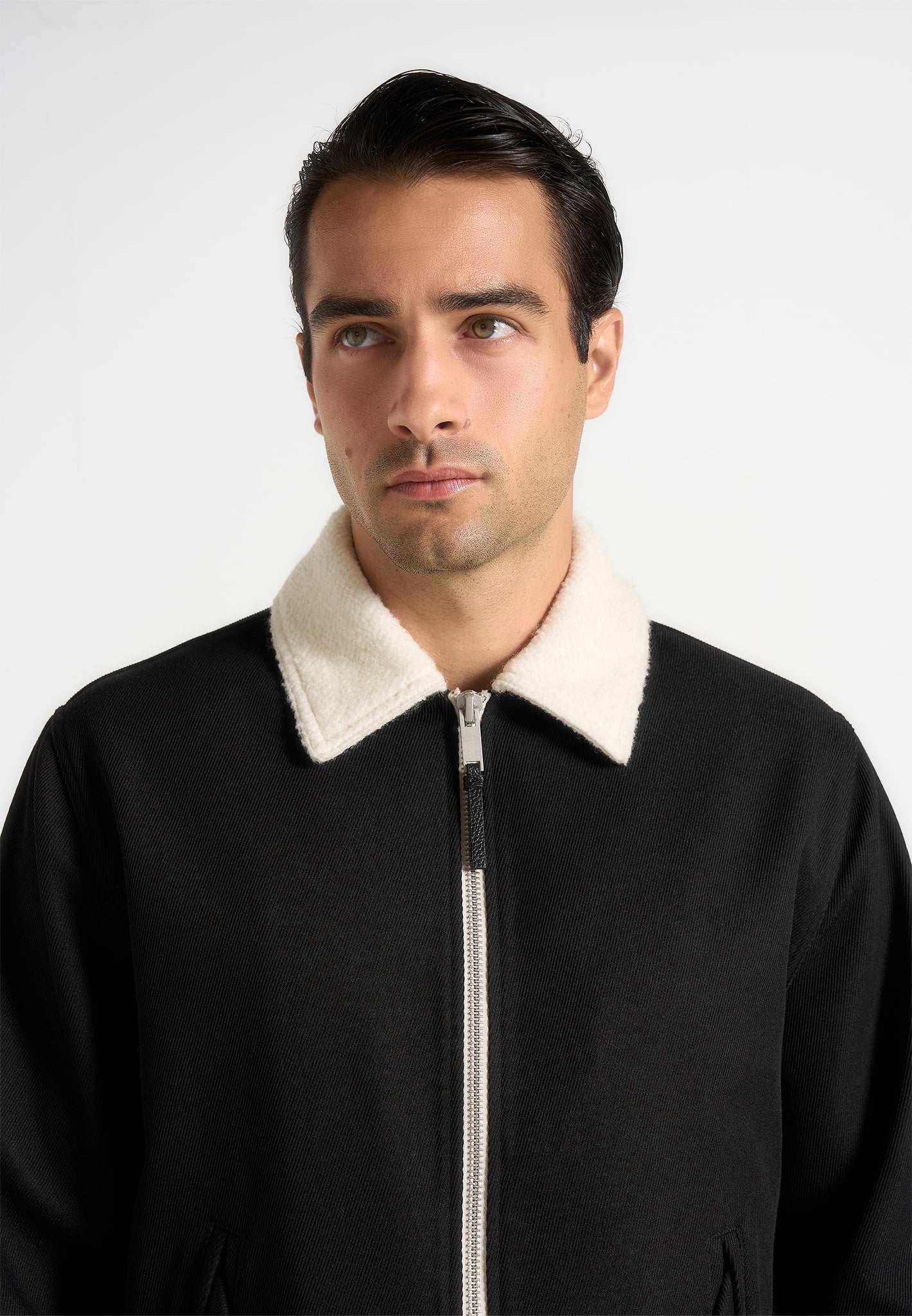 Tony - Twill Contrast Jacket - Black